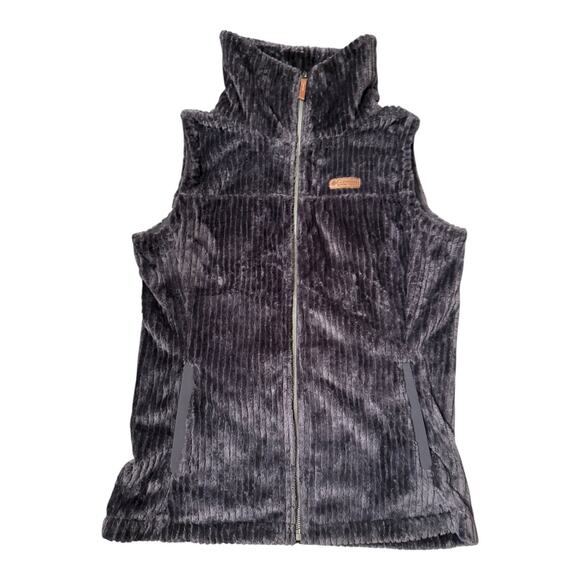 Columbia Women's Fire Side Sherpa Vest Charcoal Size L - Picture 4 of 9